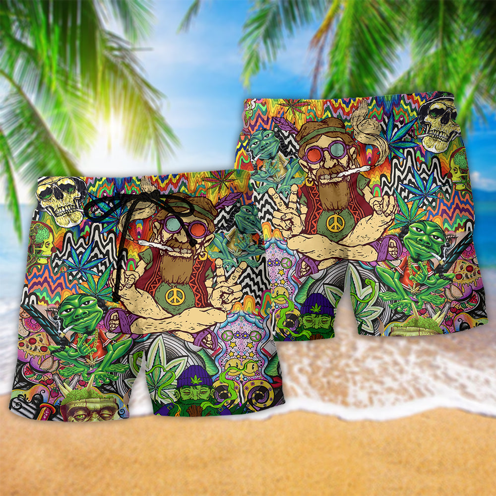 Hippie Feel Freedom From Smoking - Beach Short Reefox - Owls Matrix LTD