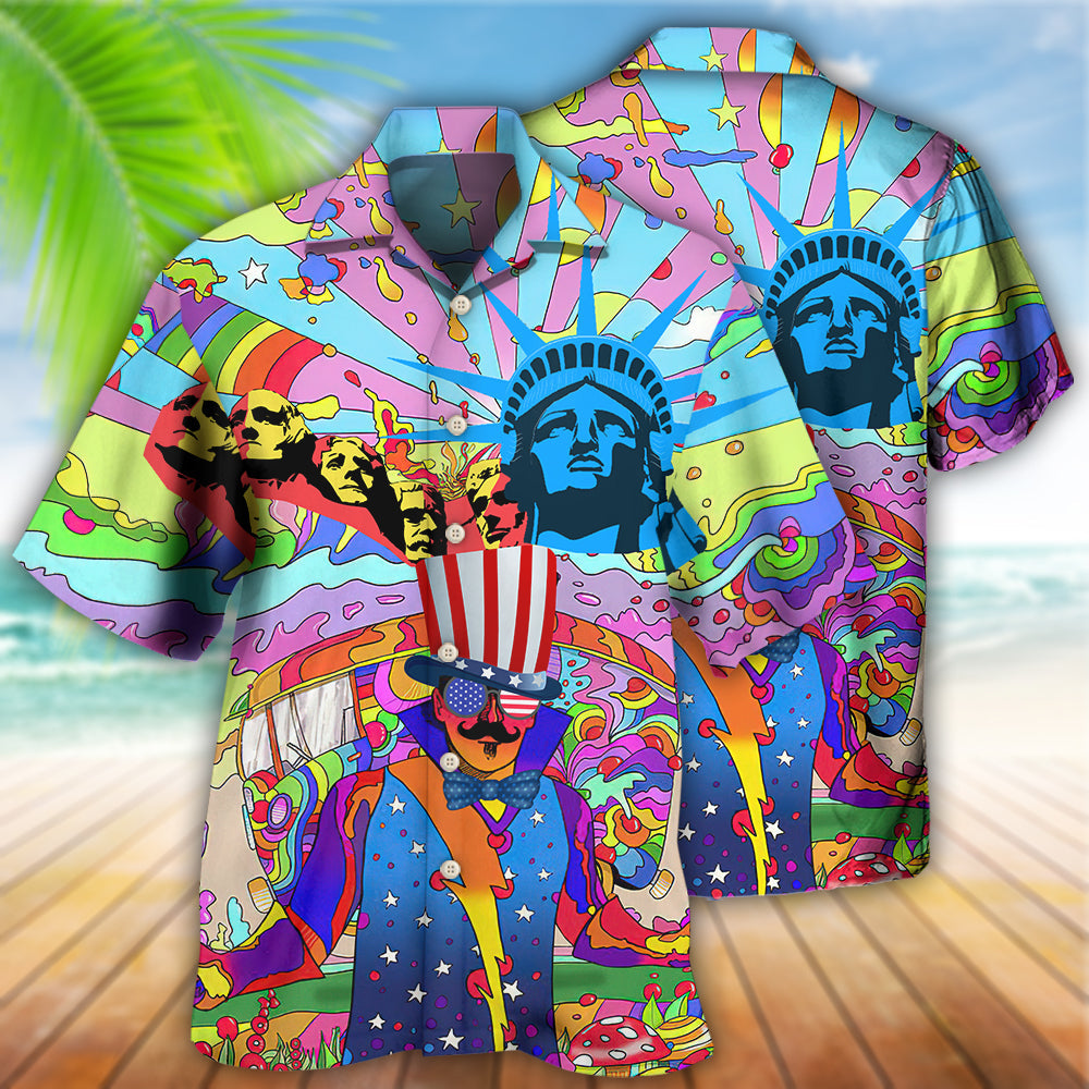 Hippie Independence Day America - Hawaiian Shirt - Reefox