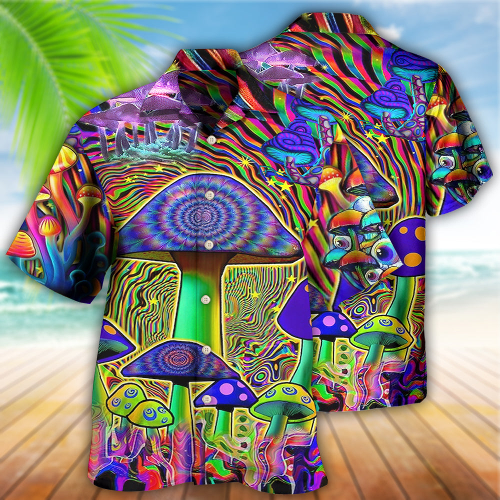 Hippie Mushroom Stunning Magic Style - Hawaiian Shirt - Reefox