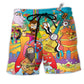 Beach Short / Adults / S Hippie Music Guitar Peace Life Colorful Life - Beach Short Reefox - Owls Matrix LTD