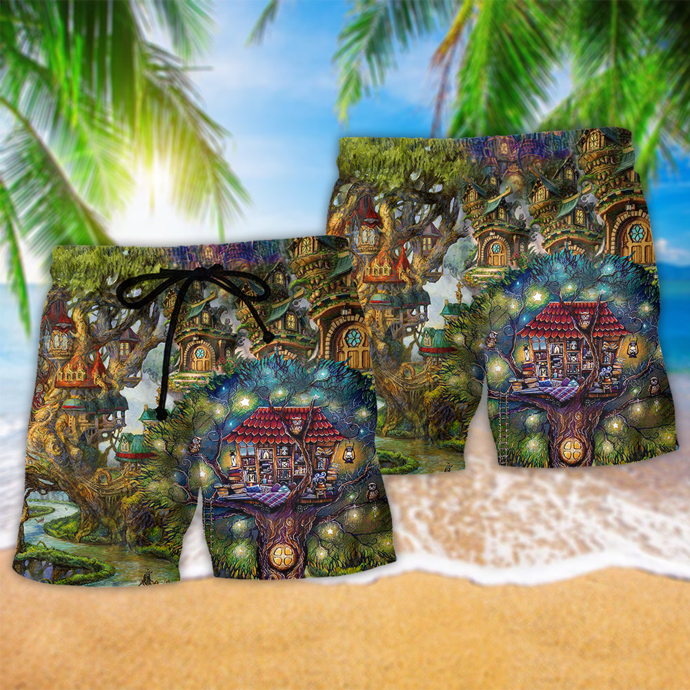 Hippie My Dream Treehouse So Awesome - Beach Short Reefox - Owls Matrix LTD