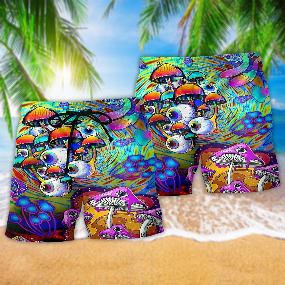 Hippie Peace Life Style Mushroom - Beach Short Reefox - Owls Matrix LTD