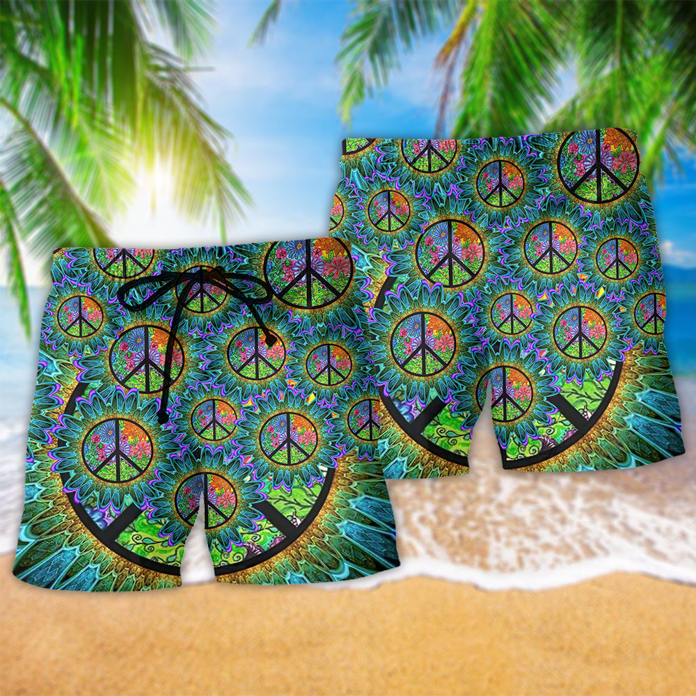 Hippie Peaceful Life Color - Beach Short Reefox - Owls Matrix LTD