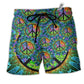 Beach Short / Adults / S Hippie Peaceful Life Color - Beach Short Reefox - Owls Matrix LTD