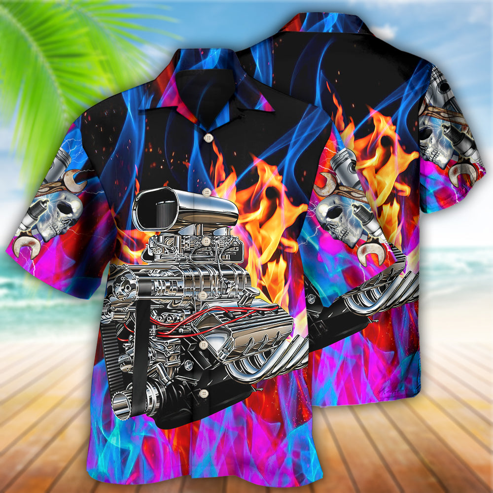 Hot Rod Fire Love Life - Hawaiian Shirt - Reefox