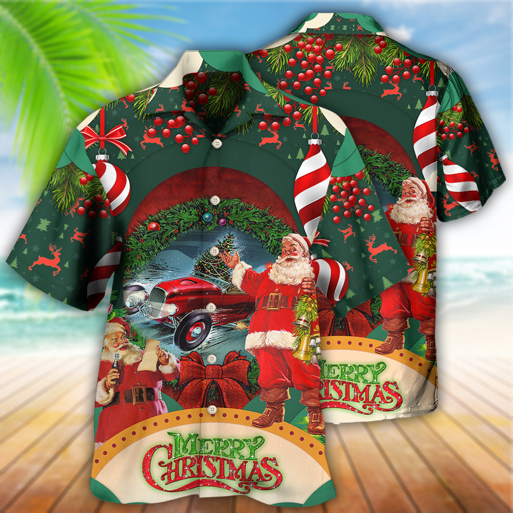 Hot Rod Merry Christmas I Was So Happy That Santa Made All Those - Hawaiian Shirt - Reefox