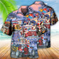 Hot Rod Merry Christmas Snow - Hawaiian Shirt - Reefox