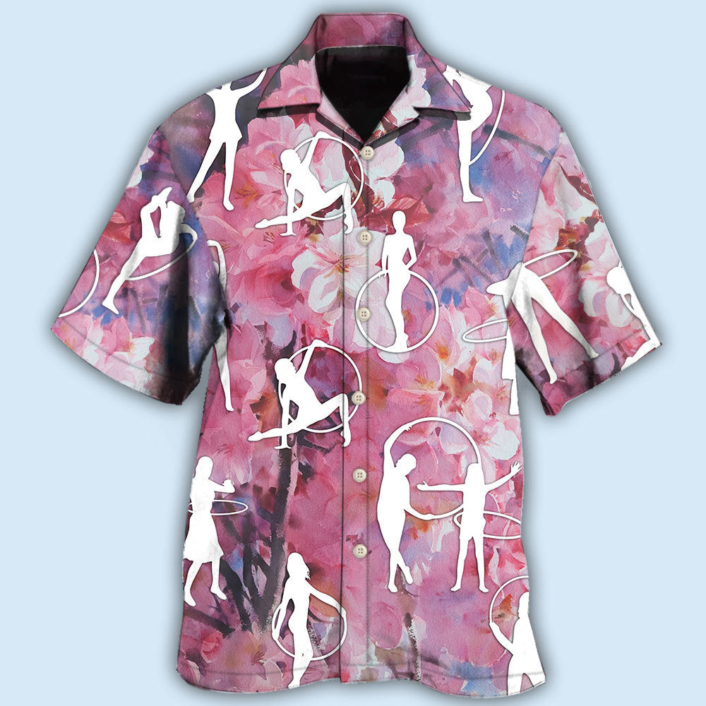 Hula Hoop Floral With Pink Color - Hawaiian Shirt - Reefox