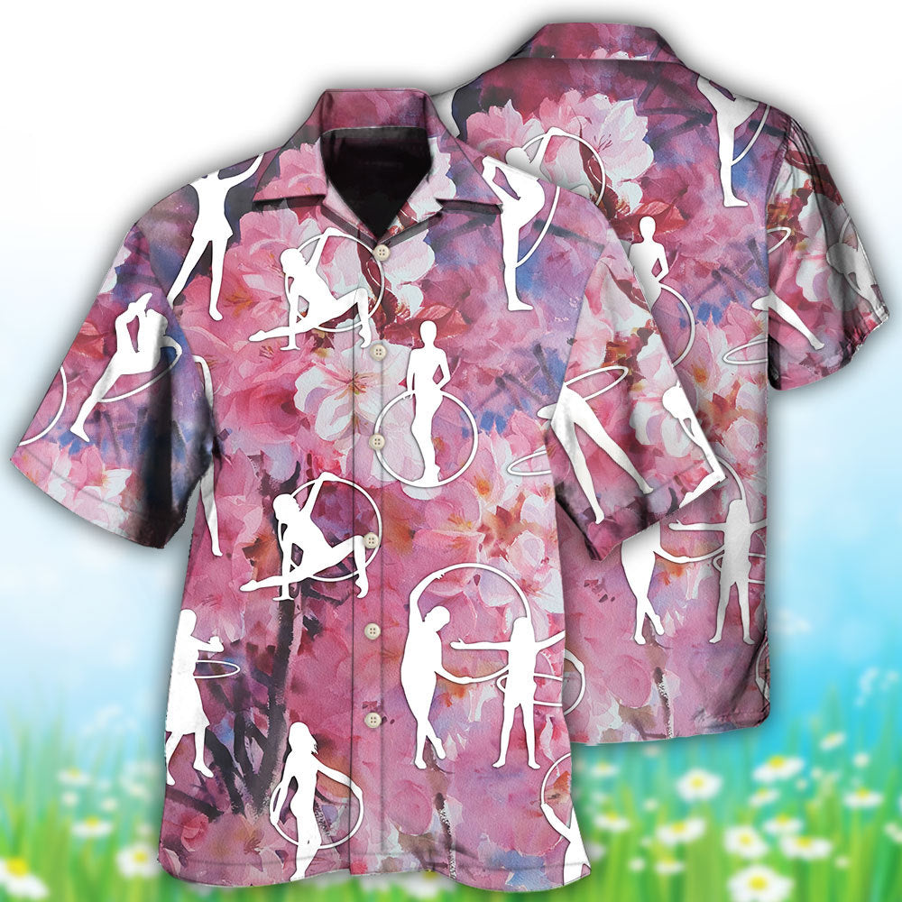 Hula Hoop Floral With Pink Color - Hawaiian Shirt - Reefox
