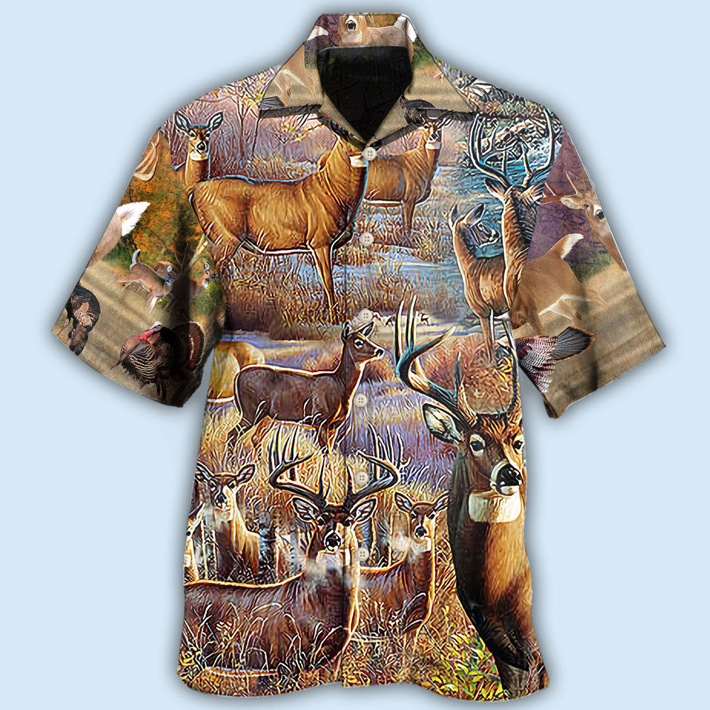 Hunting Deer Cool Style - Hawaiian Shirt - Reefox