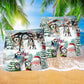 Husky Merry Christmas So Cute - Beach Short Reefox - Owls Matrix LTD