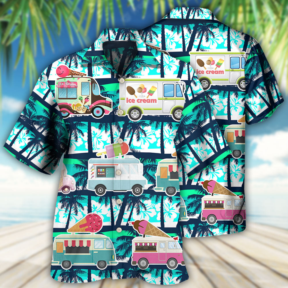 Ice Cream Truck Hot Summer - Hawaiian Shirt - Reefox