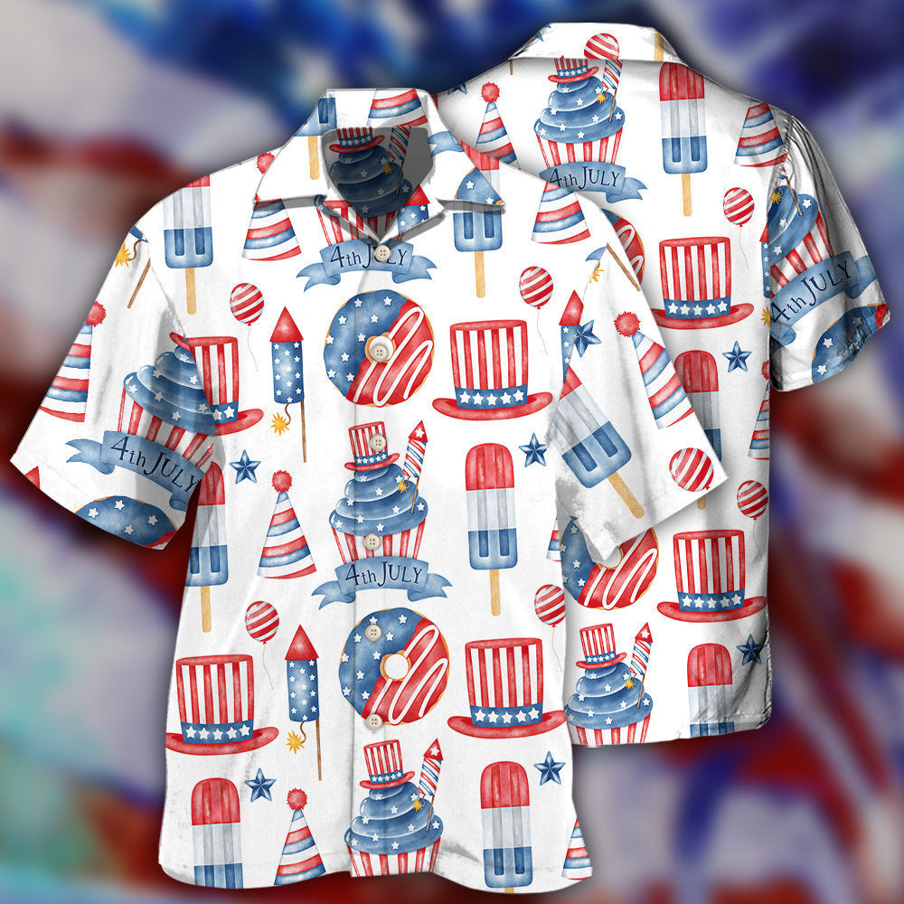 America Independence Day Basic Art Style - Hawaiian Shirt - Reefox