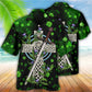 Irish Celtic Cross Irish By Blood - Hawaiian Shirt - Reefox