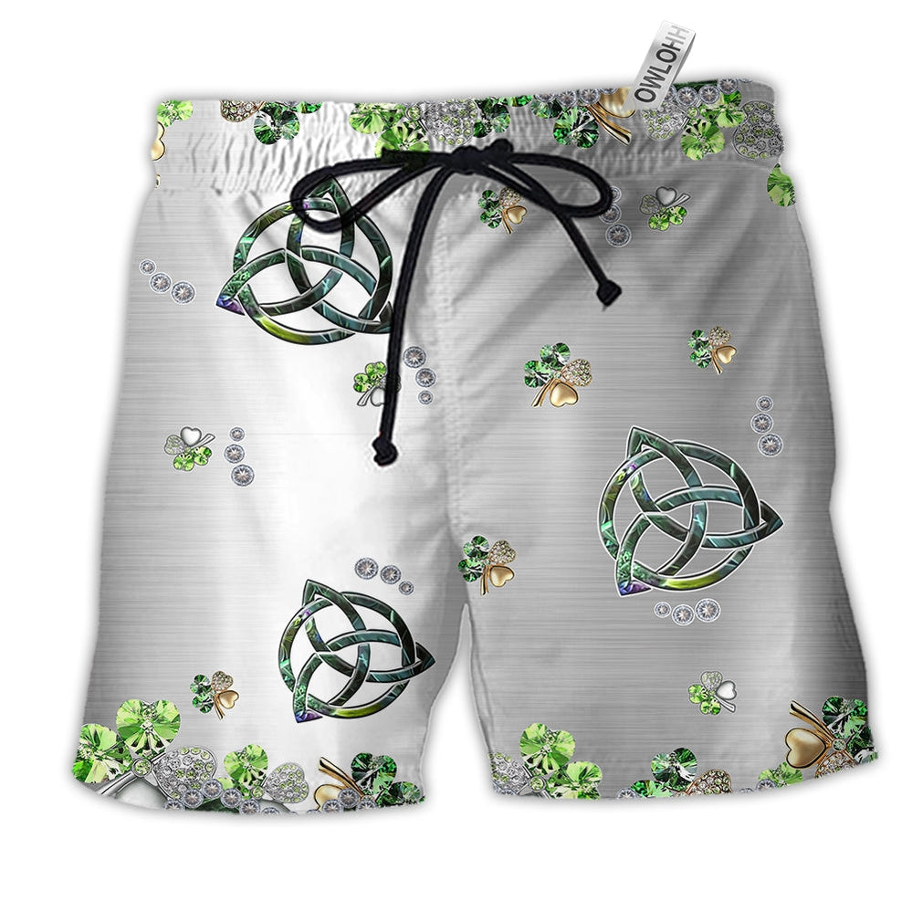 Beach Short / Adults / S Irish Clover Metal Style - Beach Short Reefox - Owls Matrix LTD