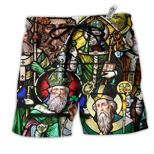 Beach Short / Adults / S Irish Count Down Every Day To Saint Patricks Day - Beach Short Reefox - Owls Matrix LTD