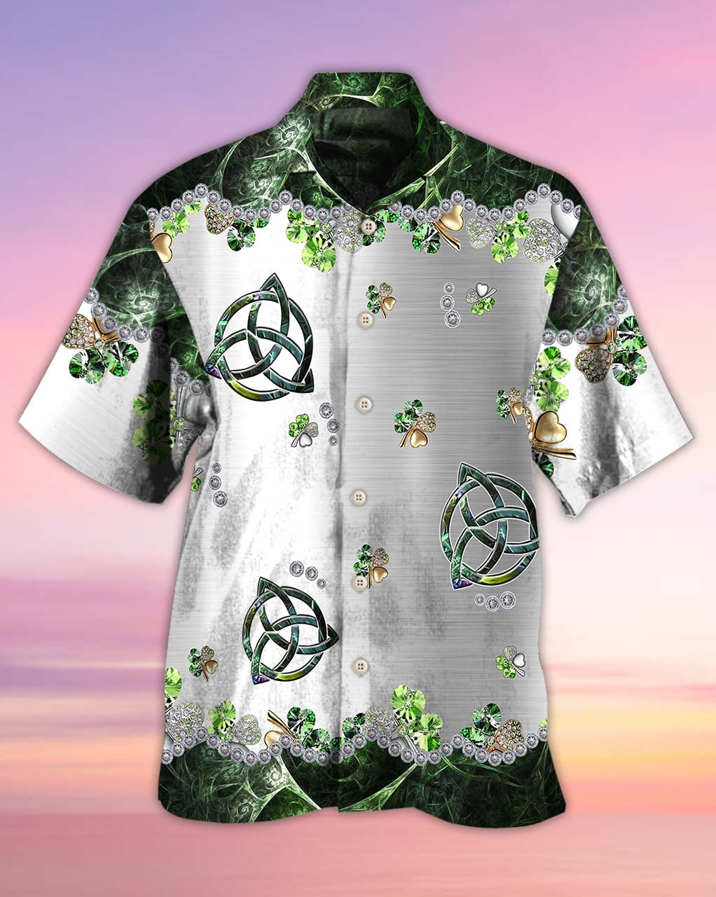 Irish Clover Metal - Hawaiian Shirt - Reefox