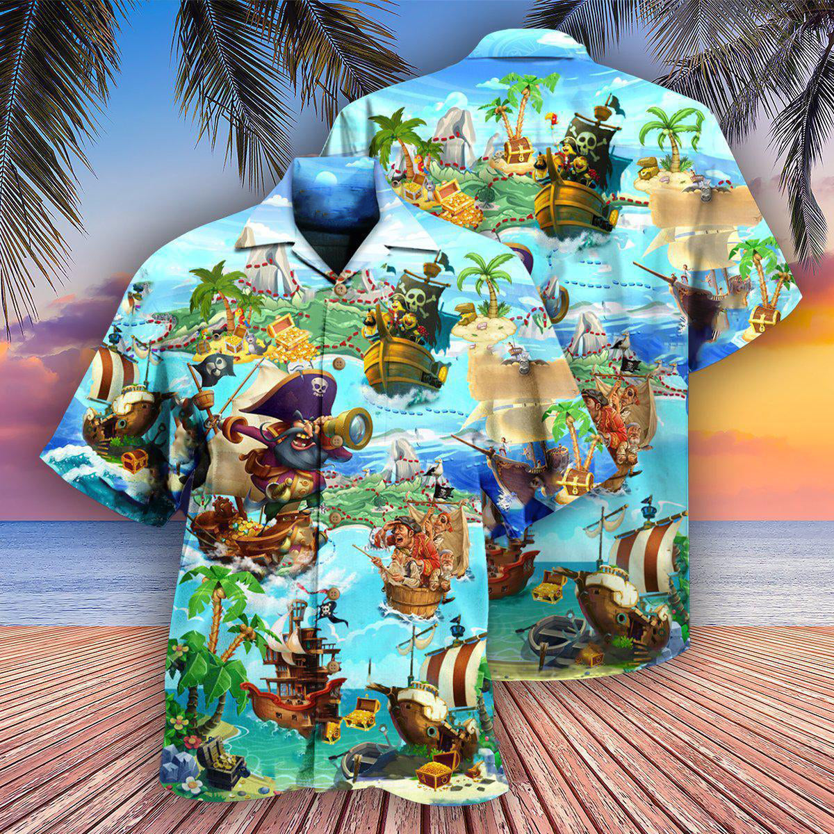 Pirate It Is Time Of Treasure Hunting - Hawaiian Shirt - Reefox