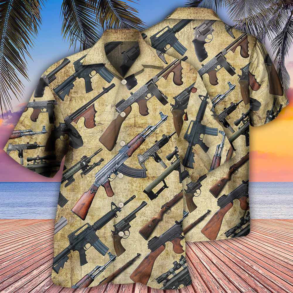 Gun It's All About Guns - Hawaiian Shirt - Reefox
