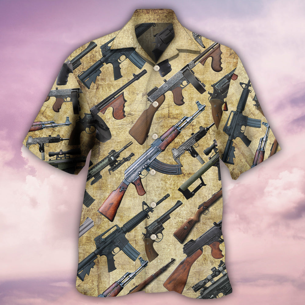 Gun It's All About Guns - Hawaiian Shirt - Reefox