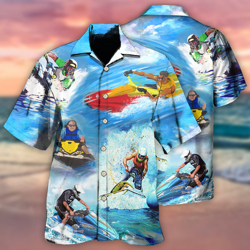 Skiing Jet Ski Cool Style - Hawaiian Shirt - Reefox