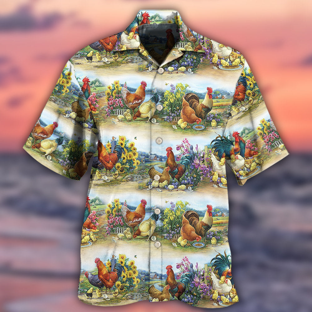 Chicken Family Countryside - Hawaiian shirt - Reefox