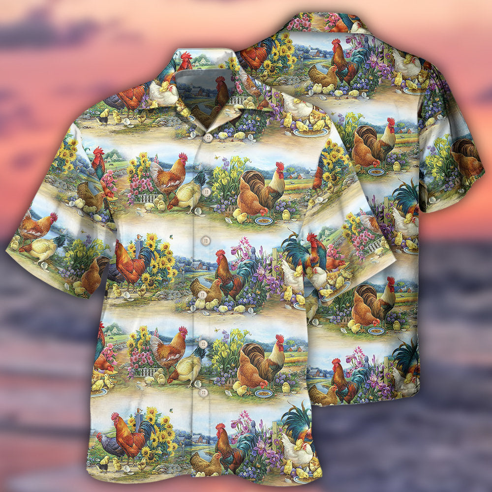 Chicken Family Countryside - Hawaiian shirt - Reefox