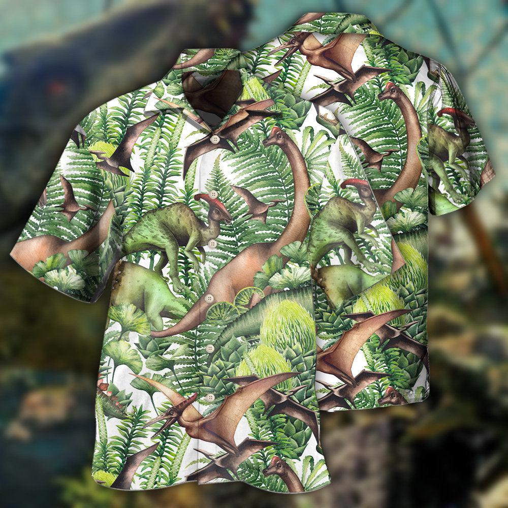 Dinosaur Jurassic Dinosaur Green Style - Hawaiian Shirt - Reefox
