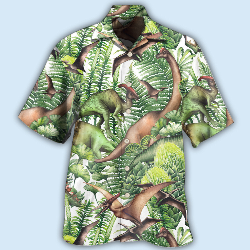 Dinosaur Jurassic Dinosaur Green Style - Hawaiian Shirt - Reefox