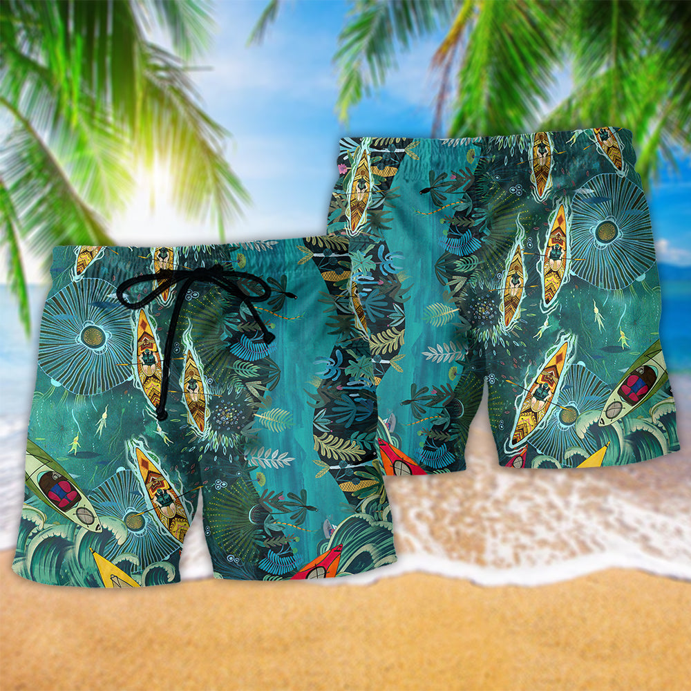 Kayaking I'd Rather Be Kayaking - Beach Short Reefox - Owls Matrix LTD