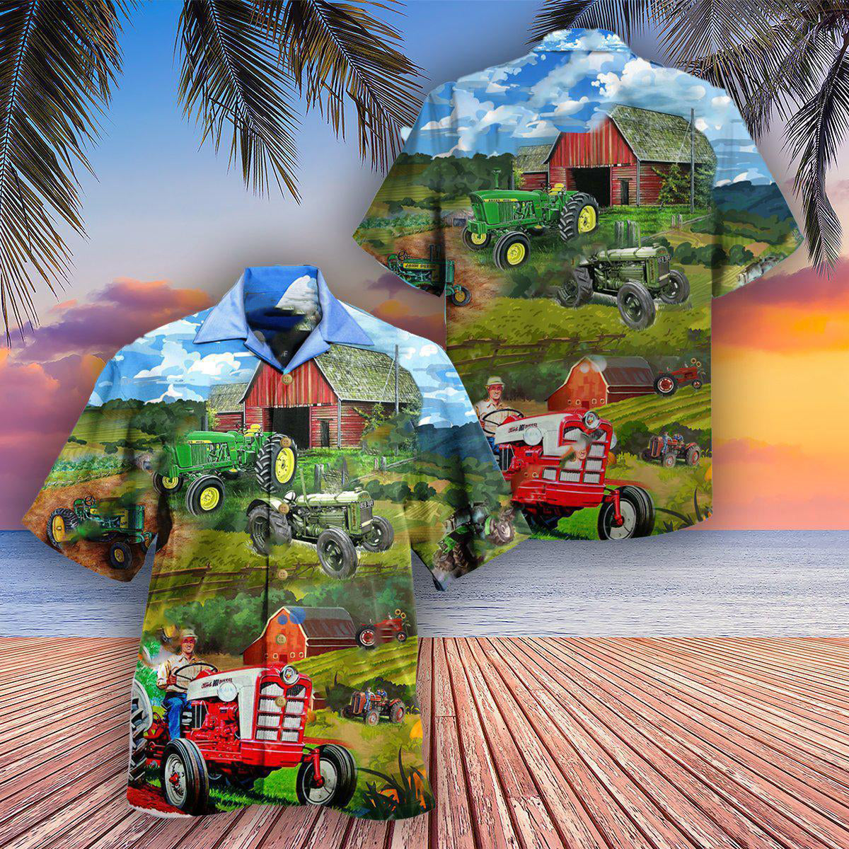 Tractor Keep Calm And Drive A Tractor - Hawaiian Shirt - Reefox