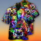 Animals King Of The Jungle Lion Tiger Leopard With Full Colors - Hawaiian Shirt - Reefox