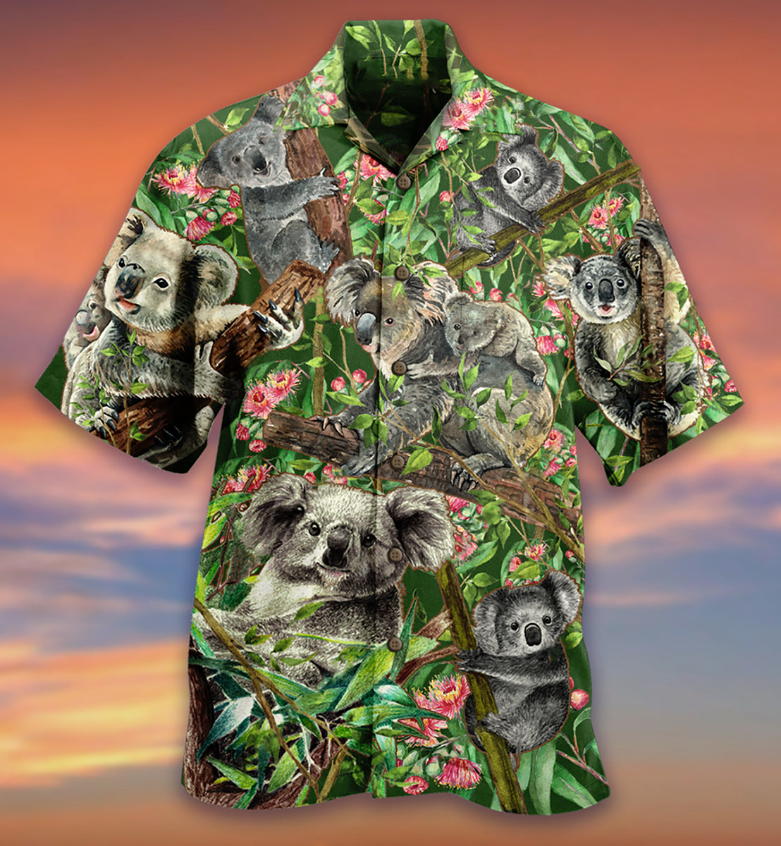 Koala Love Christmas Tree - Hawaiian Shirt - Reefox