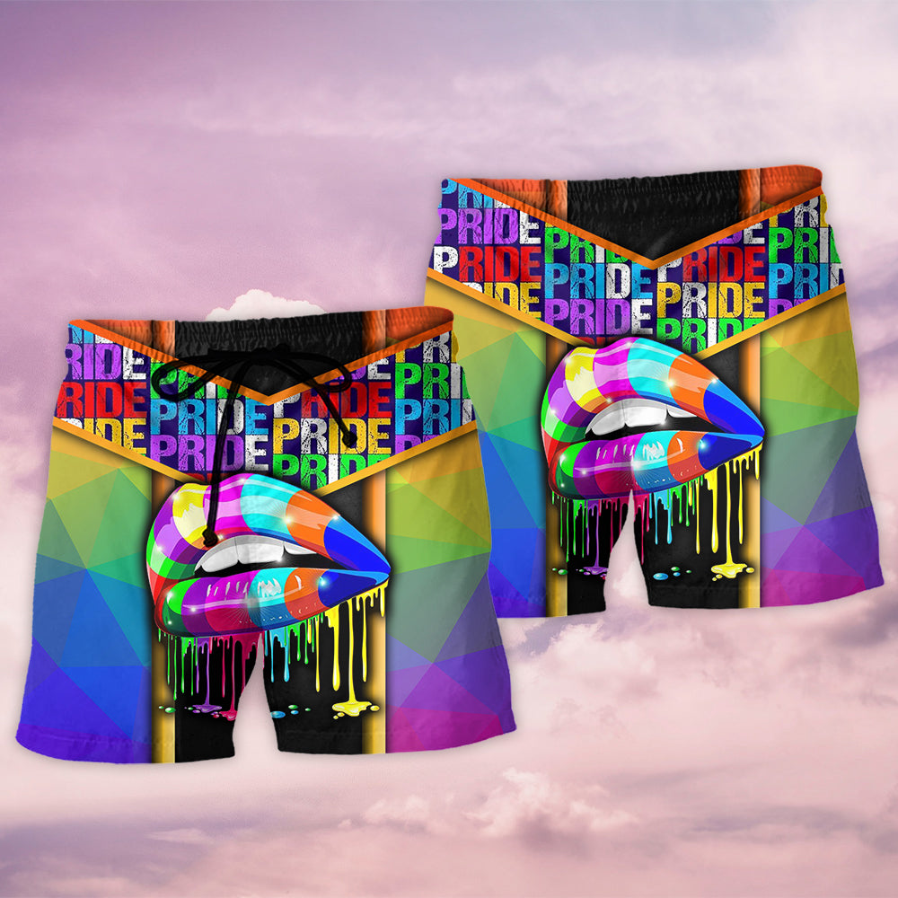 LGBT American Pride 2022 - Beach Short Reefox - Owls Matrix LTD
