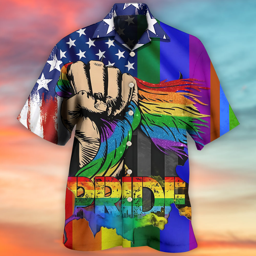 LGBT Hand Love Is Love - Hawaiian Shirt - Reefox
