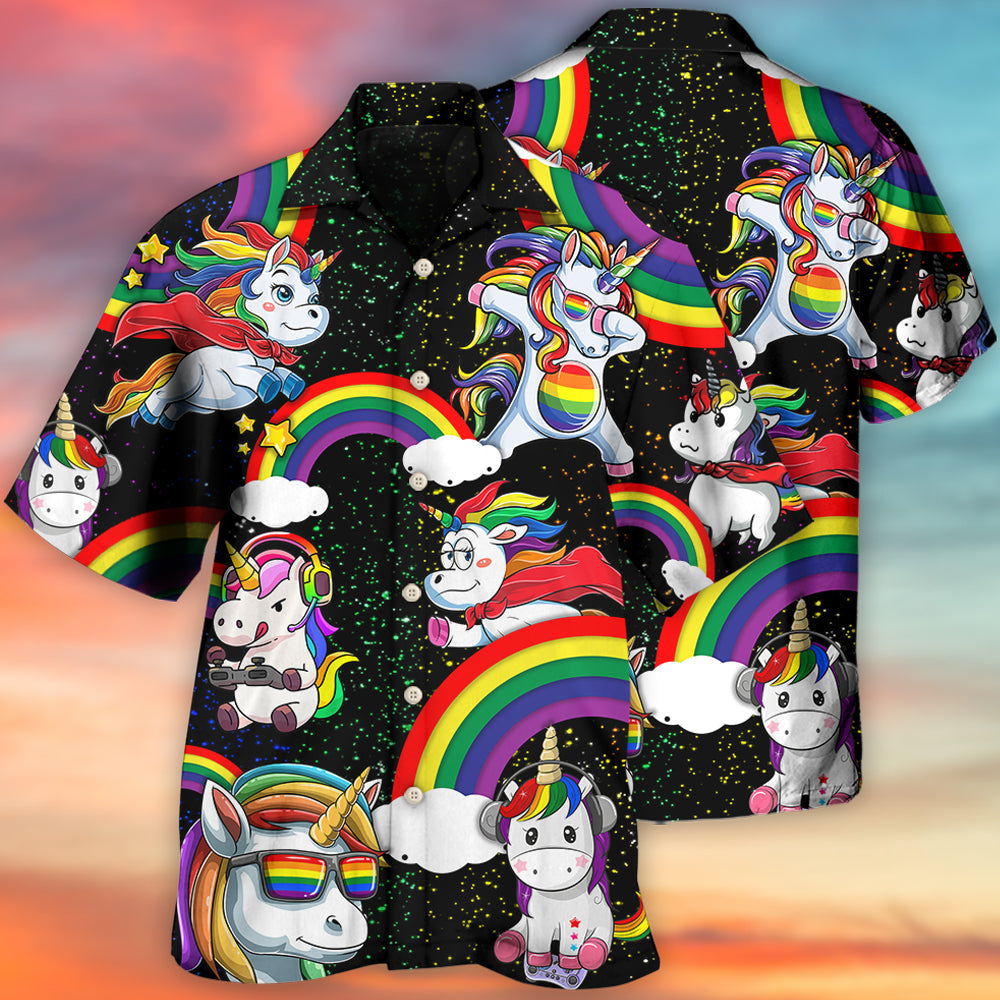 LGBT Unicorn Funny Style - Hawaiian Shirt - Reefox