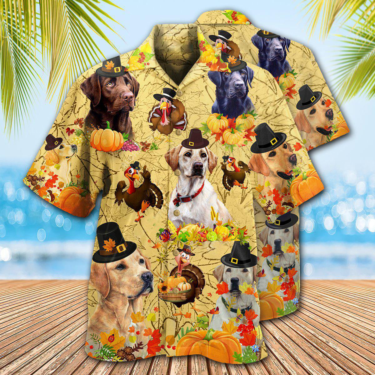 Labrador Retriever Dog Thanksgiving - Hawaiian Shirt - Reefox