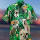 Lama Cute Love Green Leaves - Hawaiian Shirt - Reefox