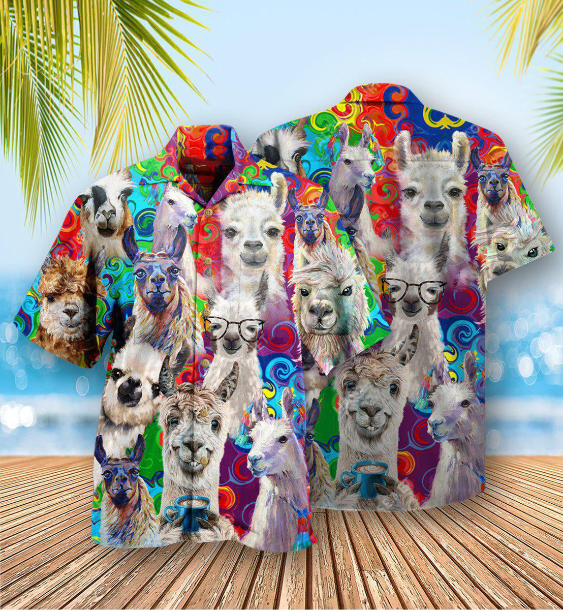 Llama Nah My Prob Llama - Hawaiian Shirt - Reefox