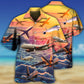 Airplane Let Your Dreams Take Flight Style - Hawaiian Shirt - Reefox