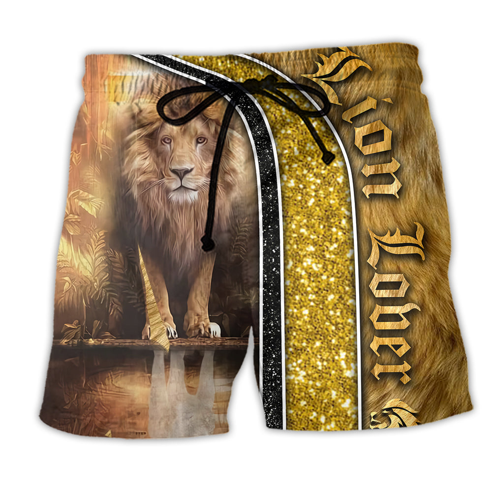 Beach Short / Adults / S Lion Cool Luxury Style - Beach Short Reefox - Owls Matrix LTD