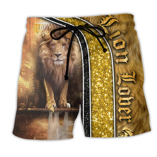 Beach Short / Adults / S Lion Cool Luxury Style - Beach Short Reefox - Owls Matrix LTD