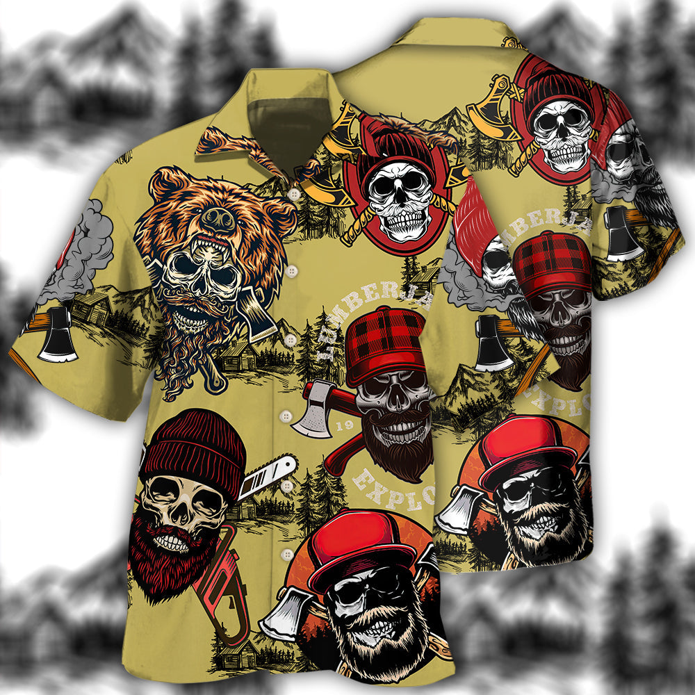 Lumberjack Skull Cool Style - Hawaiian Shirt - Reefox