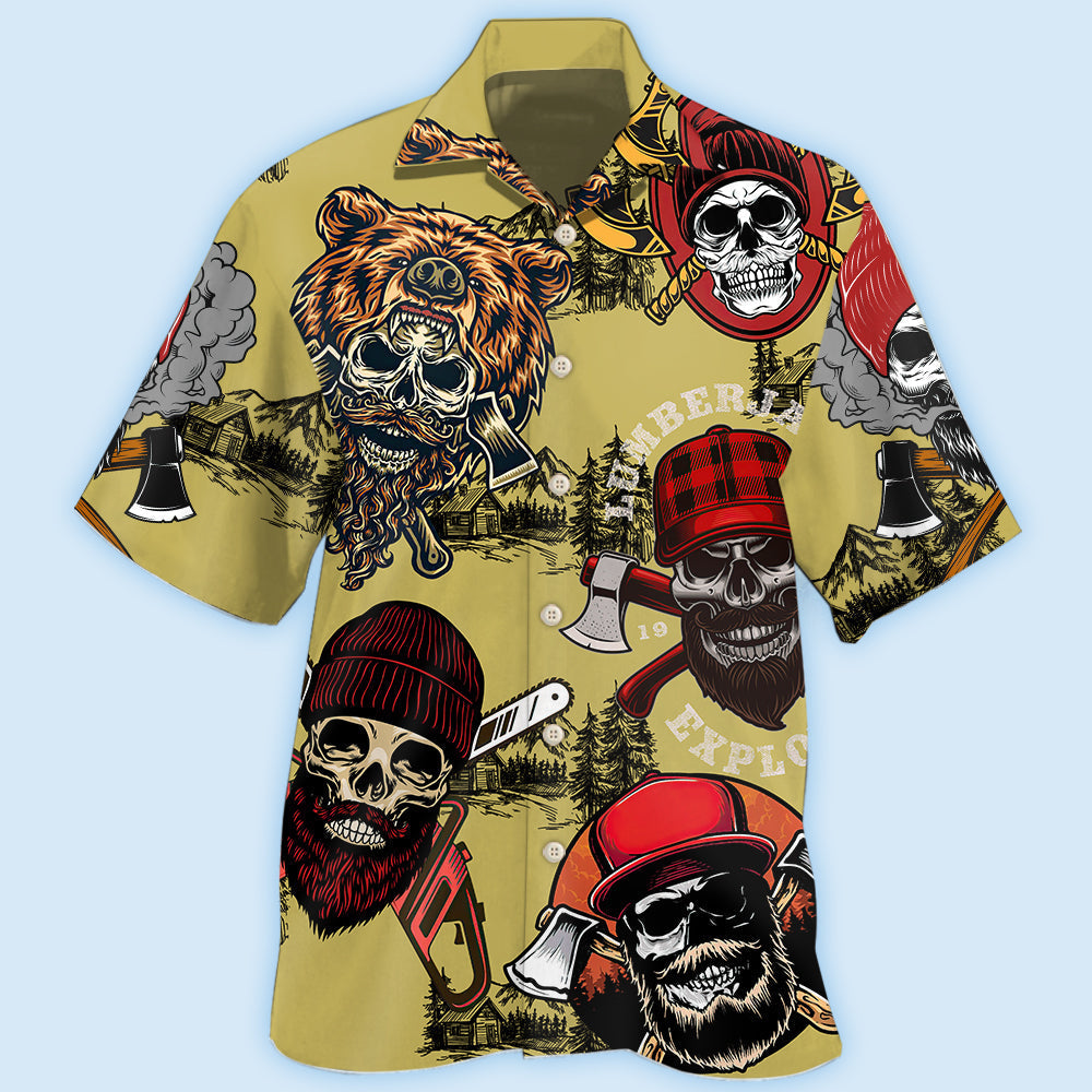 Lumberjack Skull Cool Style - Hawaiian Shirt - Reefox