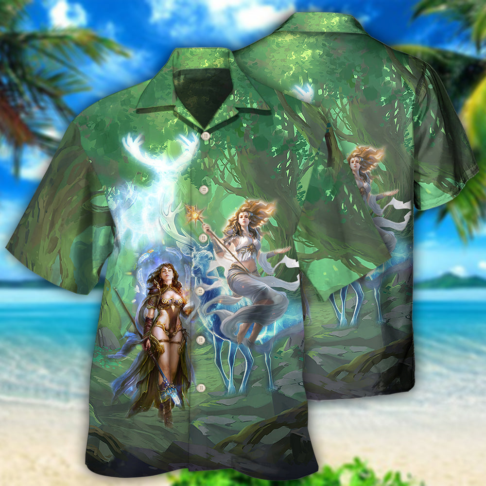 Magic Amazing I Believe In Magic With Green Style - Hawaiian Shirt - Reefox