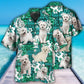 Maltese Dog Green Tropical Style - Hawaiian Shirt - Reefox