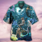 Mermaid In The Dark Deep Sea - Hawaiian Shirt - Reefox