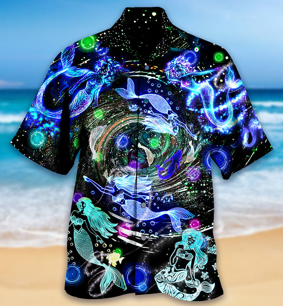Mermaid Love Ocean With Lot of Mermaid - Hawaiian Shirt - Reefox