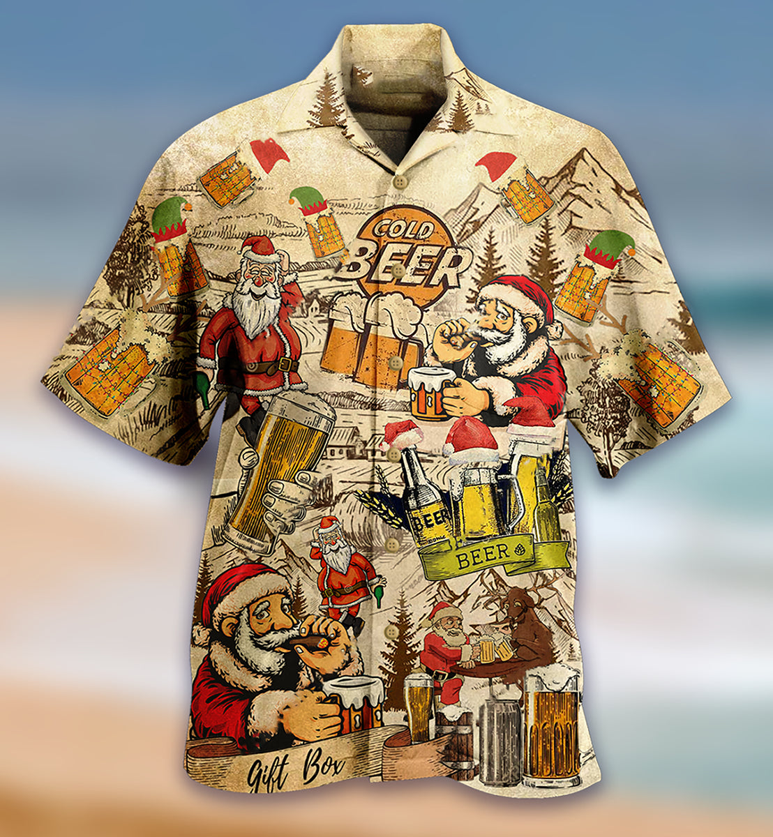 Beer Merry Xmas Love Beer - Hawaiian Shirt - Reefox