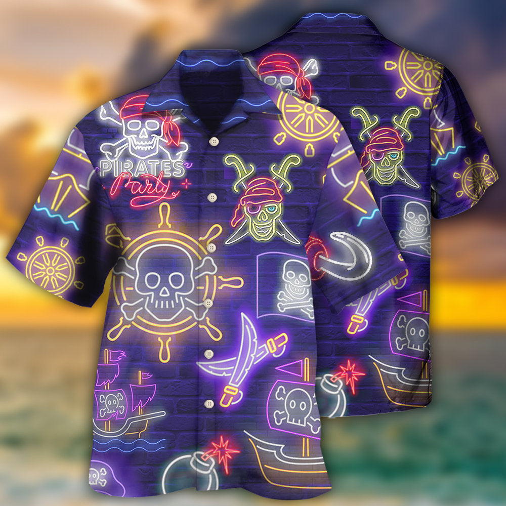 Pirate Work Like A Captain Party Like A Pirate - Hawaiian Shirt - Reefox